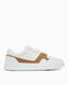 Tommy Hilfiger Kort Sanatsal Deri Erkek Sneaker Ecru/Hickory