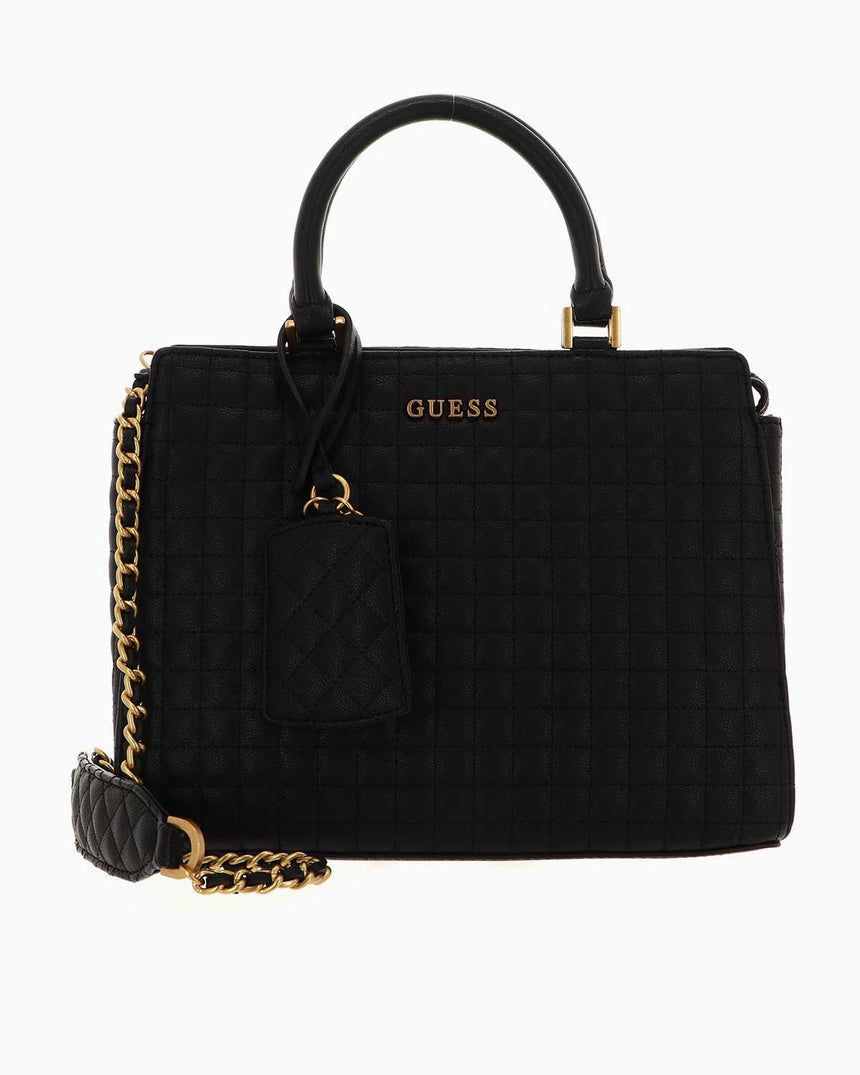 Guess Tia Luxury Satchel El Çantası Black
