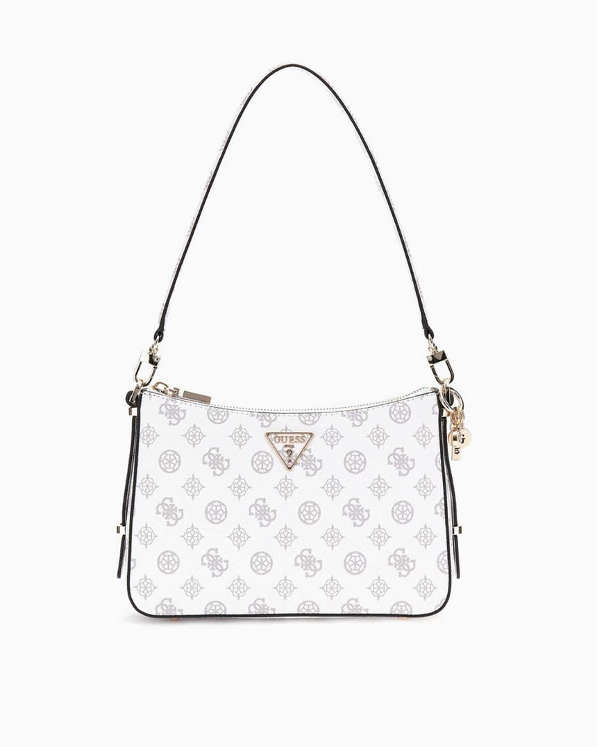 Guess Eco Erica Logo Baskılı Omuz Çantası White Logo