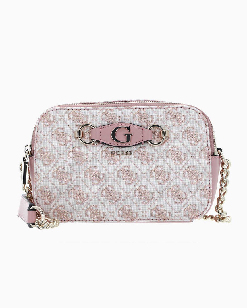 Guess Monogram Desenli Çapraz Askılı Çanta Light Rose Logo