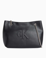 Calvin Klein Sculpted Chain Shoulder Bag Omuz Çantası Na Black