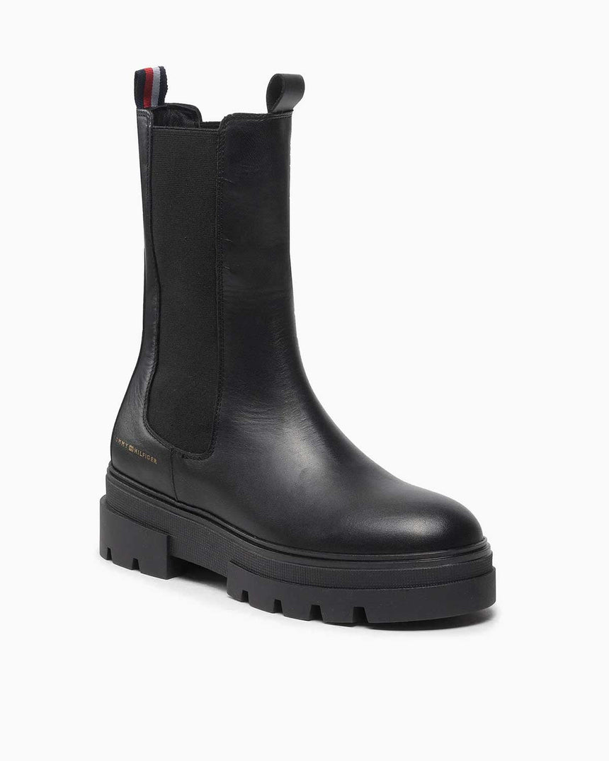 Tommy Hilfiger Monochromatic Chelsea Kadın Boot Black