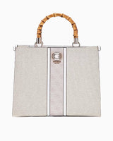Guess Kerima Bamboo Logolu El Çantası Natural / Dove Logo