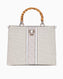 Guess Kerima Bamboo Logolu El Çantası Natural / Dove Logo