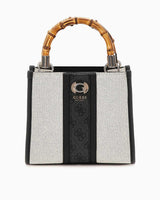 Guess Kerima Tote Mini El Çantası Natural / Coal Logo