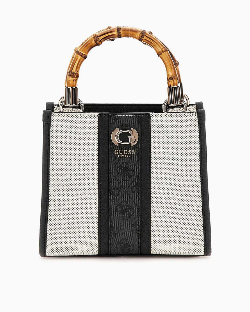 Guess Kerima Tote Mini El Çantası Natural / Coal Logo