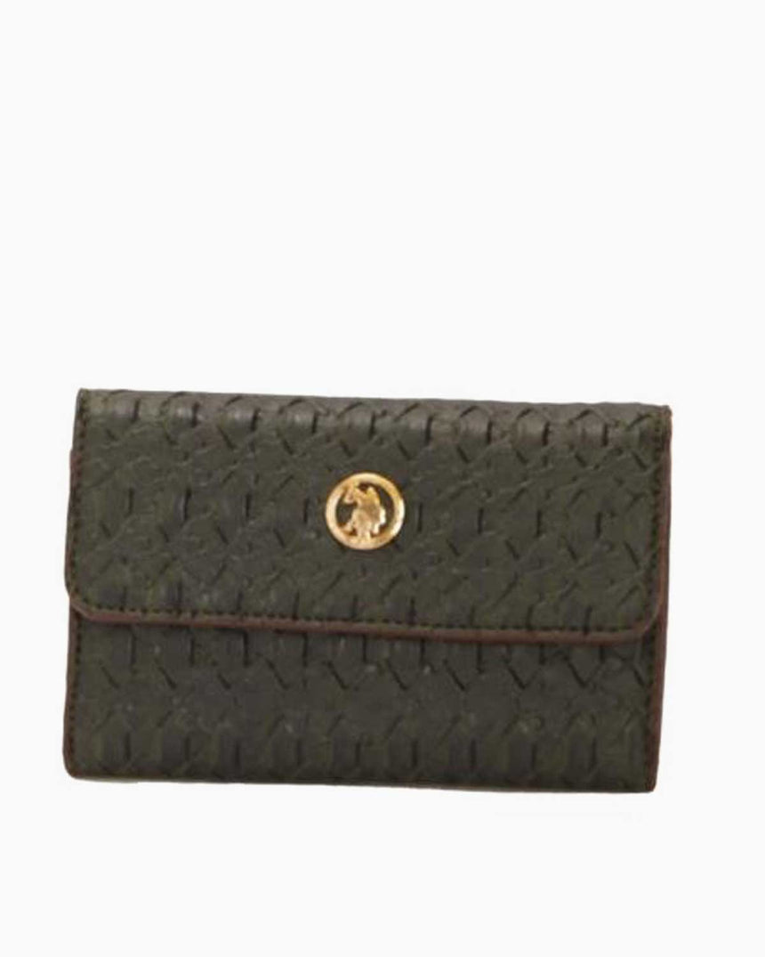 Us Polo Assn Çıtçıtlı Kadın Cüzdanı Haki