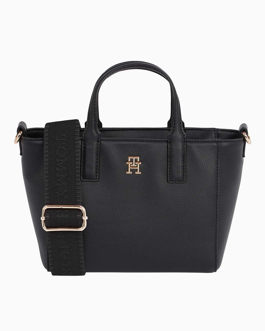 Tommy Hilfiger Soft Logo Mini Tote El Çantası Black