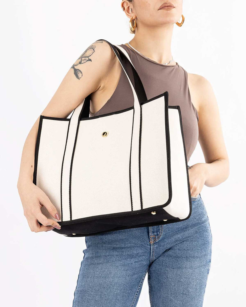 Nautica Omuz Çantası Bej - Siyah