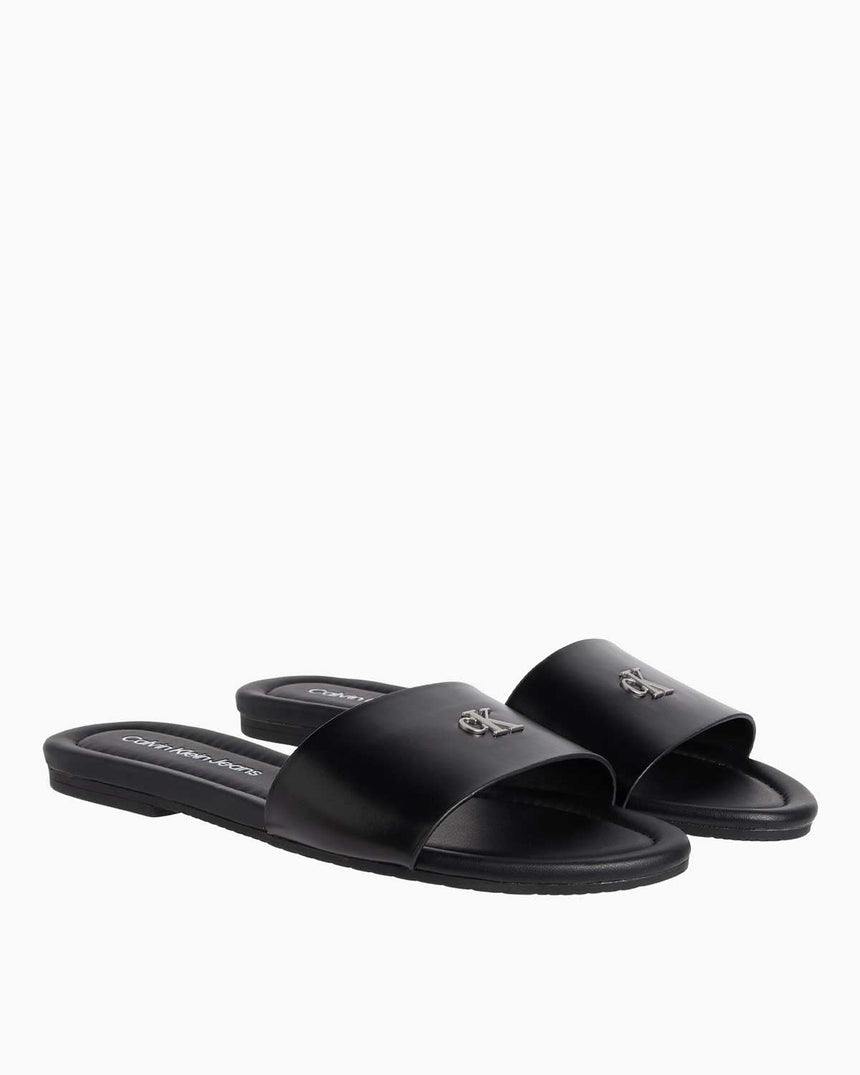 Calvin Klein Flat Slide Logolu Terlik Triple Black
