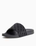 Guess Monogram Logolu Terlik Coal Black