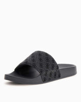 Guess Monogram Logolu Terlik Coal Black