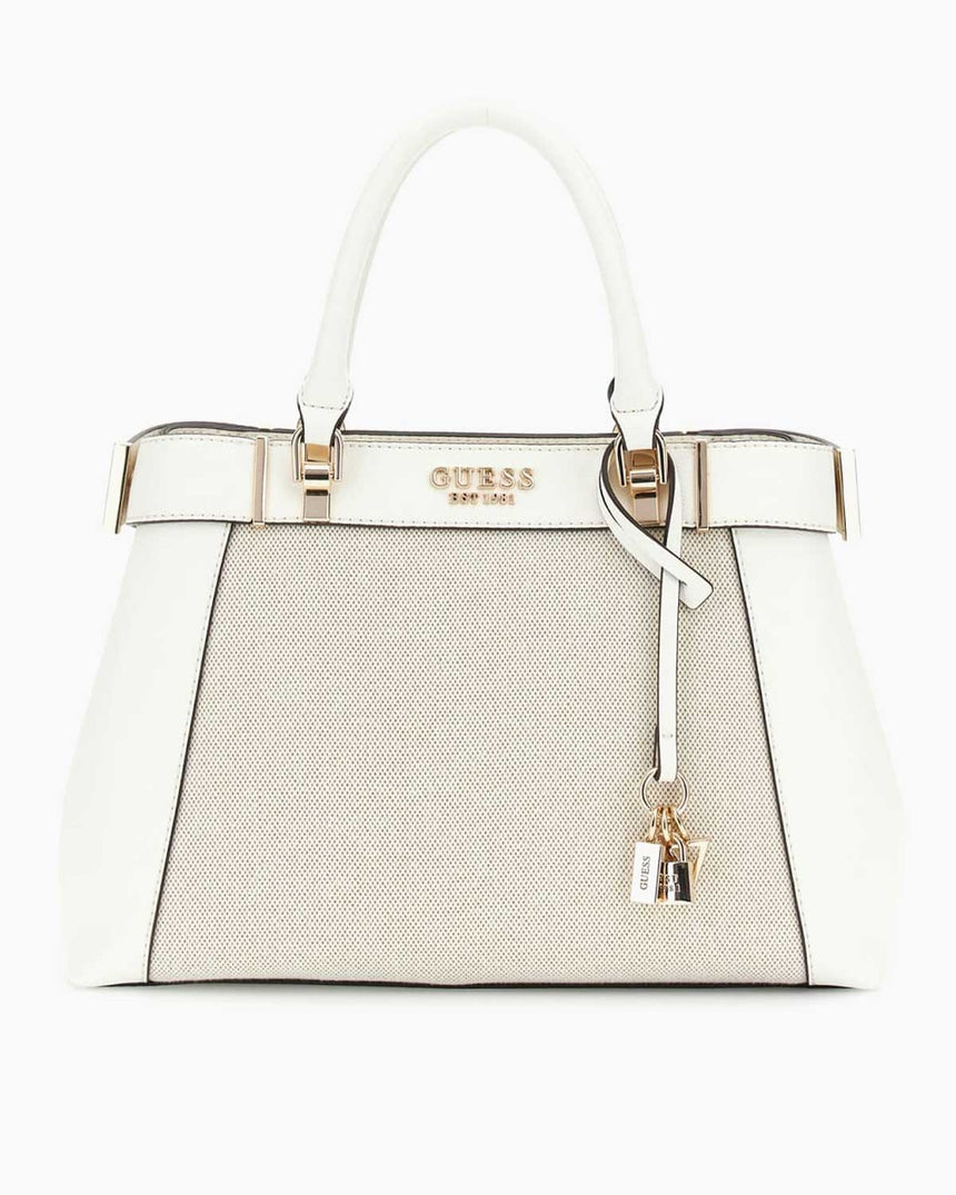 Guess Anadela Satchel El Çantası Natural/Off White
