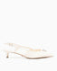 Guess Jeson2 Logo Detaylı Mini Topuklu Stiletto Cream