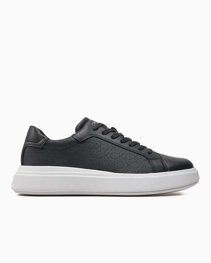 Calvin Klein Low Top Lace Up Sneakers Black Mono