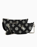 Guess Deesa Logo Zincirli Çapraz Askılı Çanta Black Logo