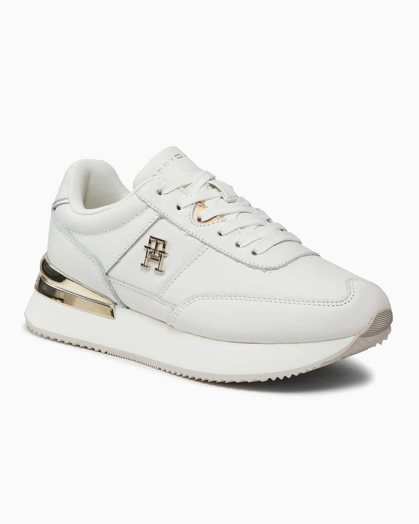 Tommy Hilfiger Elevated Feminine Runner Sneakers Ecru