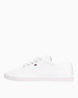 Tommy Hilfiger Canvas Lace Up Sneaker White