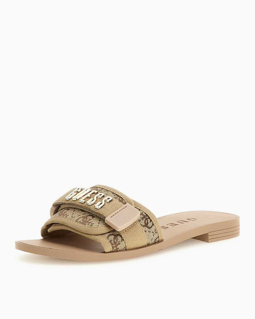 Guess Elyze4 Logolu Terlik Gold