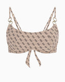 Guess Wired Bağlamalı Bikini Üstü 4G Rustic Beige Aop