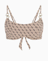 Guess Wired Bağlamalı Bikini Üstü 4G Rustic Beige Aop