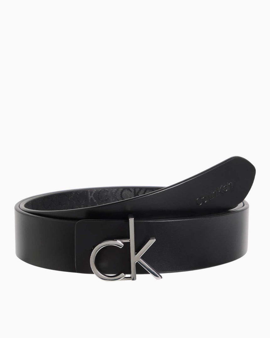Calvin Klein Reversible Fixed Belt Kemer Black/Black Mono