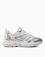Calvin Klein Retro Tennis Lace Up Sneakers Bright White/Silver