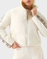 Guess New Jean Puffer Jack Kadın Aktif Mont Ocean Salt