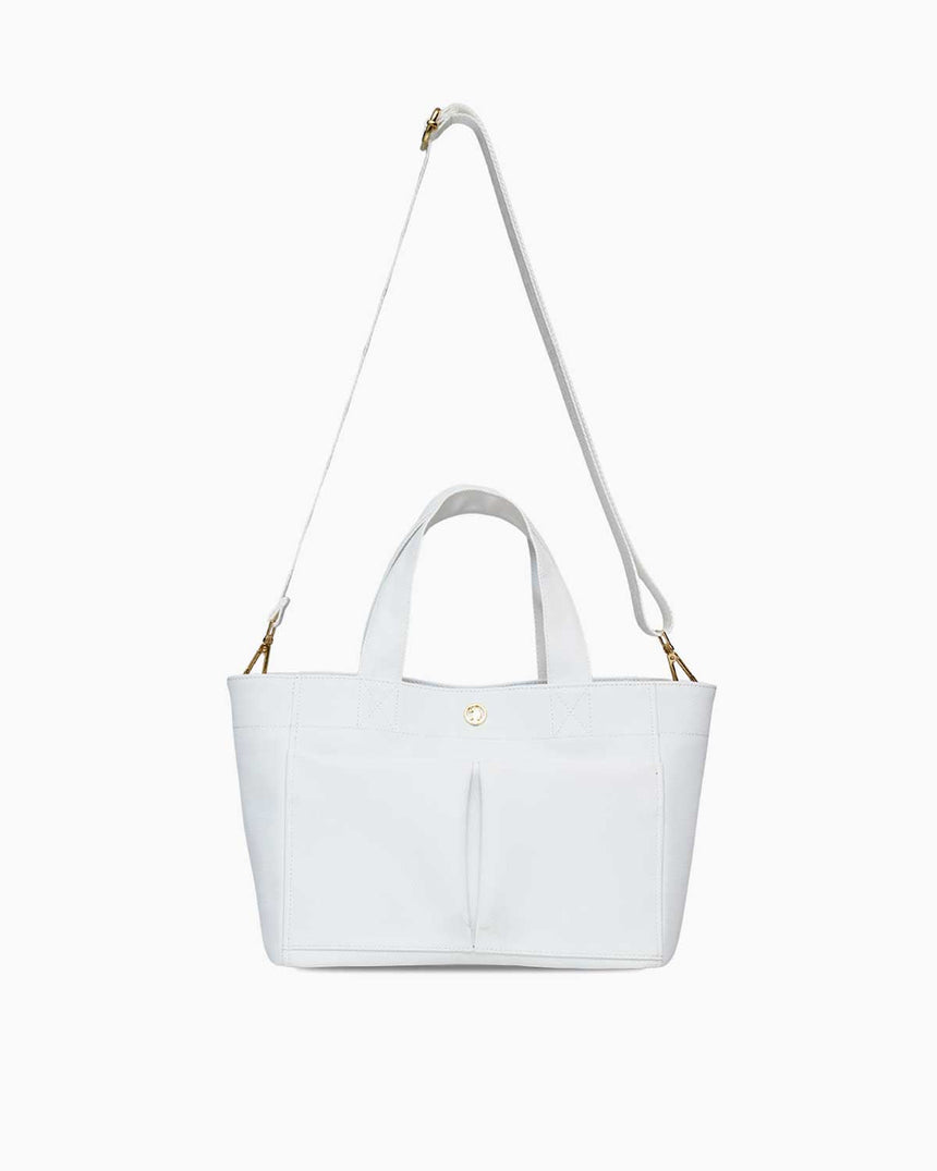 Us Polo Assn Kalın Askı Detaylı El Çantası Beyaz