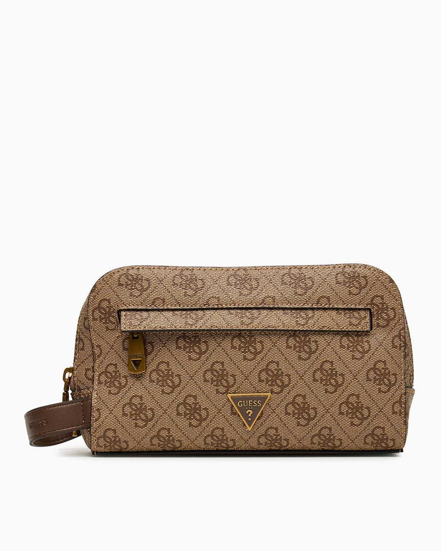 Guess Milano Erkek Makyaj Çantası Beige Brown