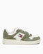 Tommy Hilfiger Basket Leather Logolu Sneaker Washed Army