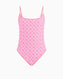 Guess One Piece Logolu Mayo Summer Peony Pink Ao