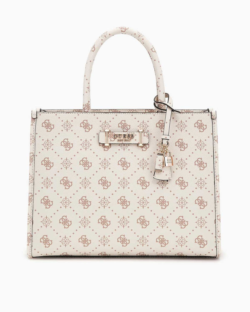 Guess Silia 2 Kadın El Çantası Vanilla Logo
