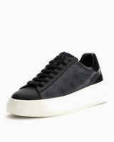 Guess Elba Monogram Baskılı Sneaker Black