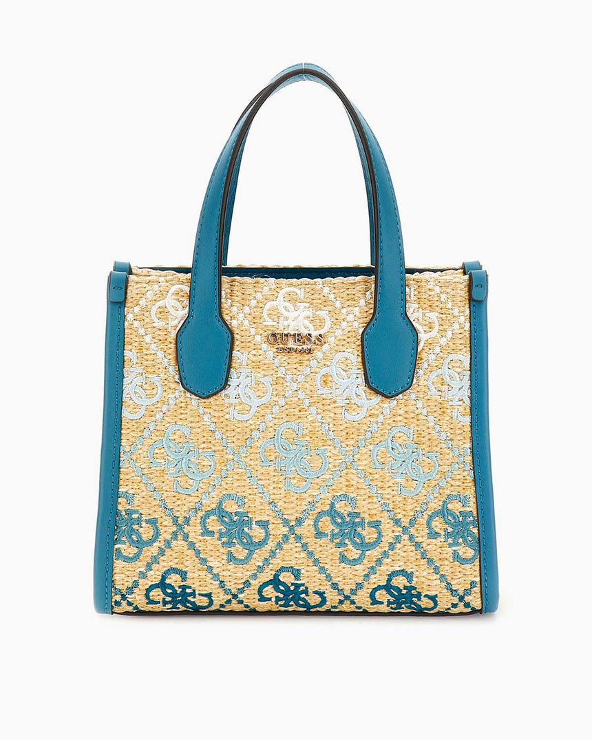 Guess Silvana Uzun Askı Detaylı El Çantası Teal Logo