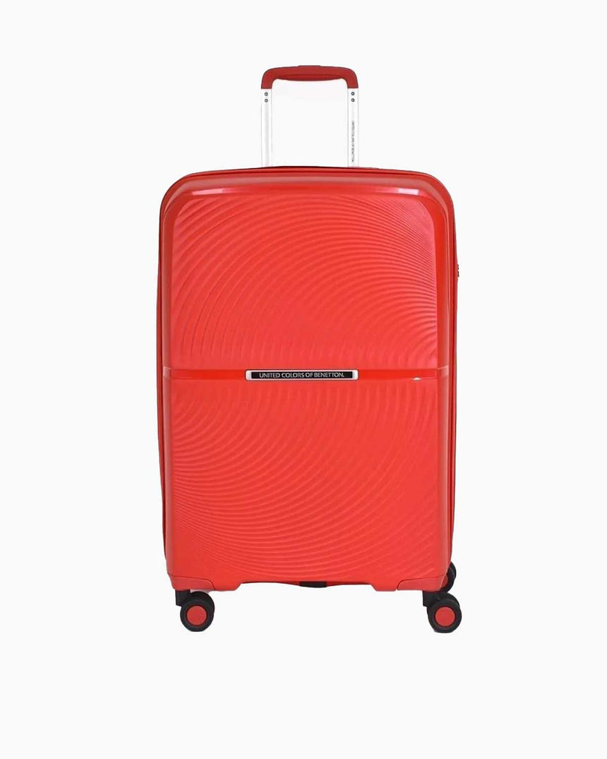 Benetton Trolley Logolu Kabin Boy Valiz Kırmızı