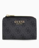 Guess Access Laurel II Fermuarlı Kartlıklı Kadın Cüzdan Coal Logo
