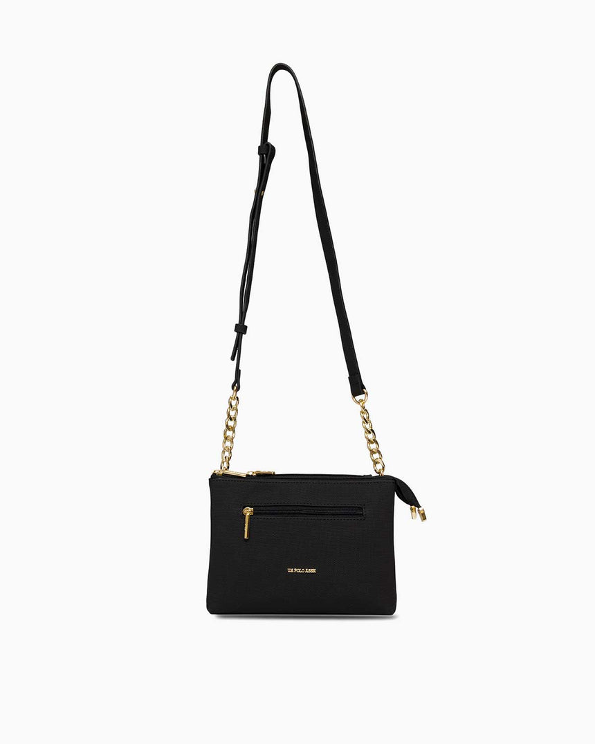 Us Polo Assn Zincir Detaylı Çapraz Askılı Çanta Siyah