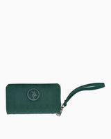 Us Polo Assn Kabartma Dokulu Fermuarlı Kadın Cüzdan Petrol