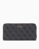 Guess Brenton Fermuarlı Büyük Boy Kadın Cüzdan Coal Logo