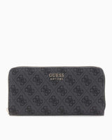 Guess Brenton Fermuarlı Büyük Boy Kadın Cüzdan Coal Logo
