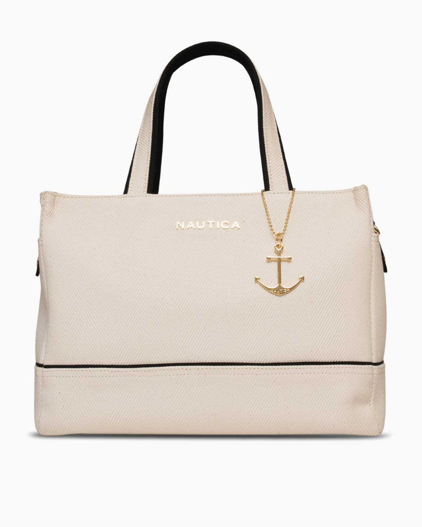 Nautica Ladies Logolu Çapraz Askılı Çanta Bej - Siyah