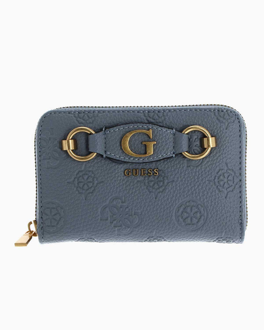 Guess Peony Medium Logolu Cüzdan Light Denim Logo