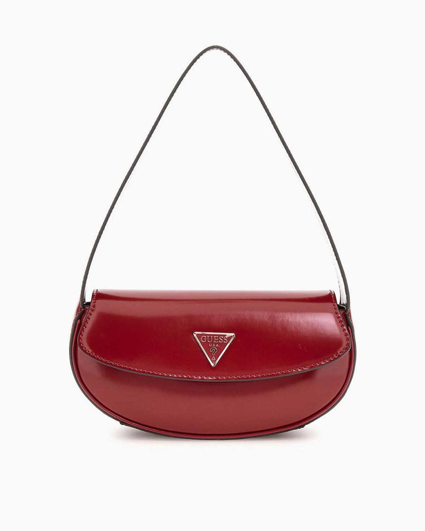 Guess Arnela Flap Kapaklı Rugan Omuz Çantası Red