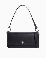 Calvin Klein Minimal Monogram Pouch Shoulder Bag Omuz Çantası Black