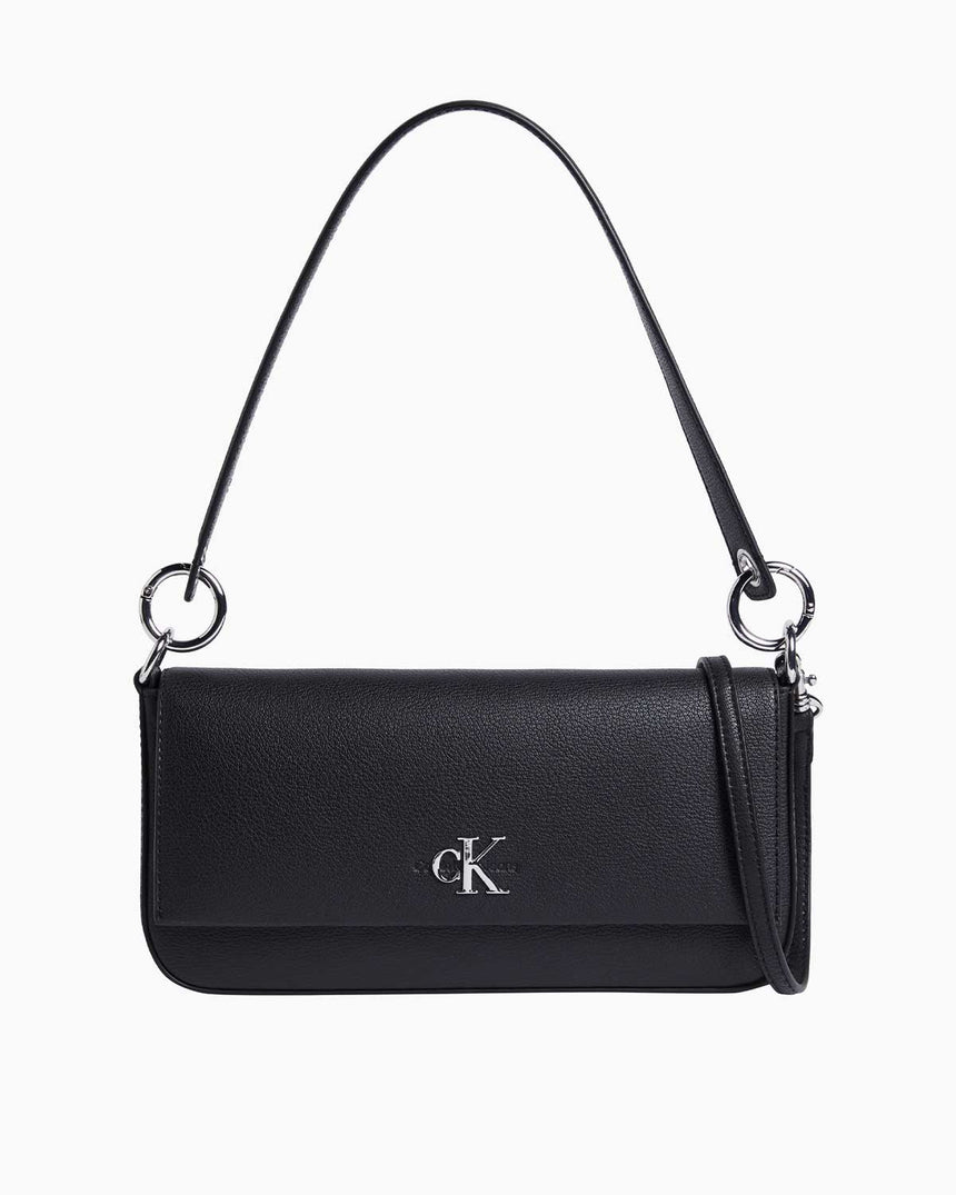 Calvin Klein Minimal Monogram Pouch Shoulder Bag Omuz Çantası Black