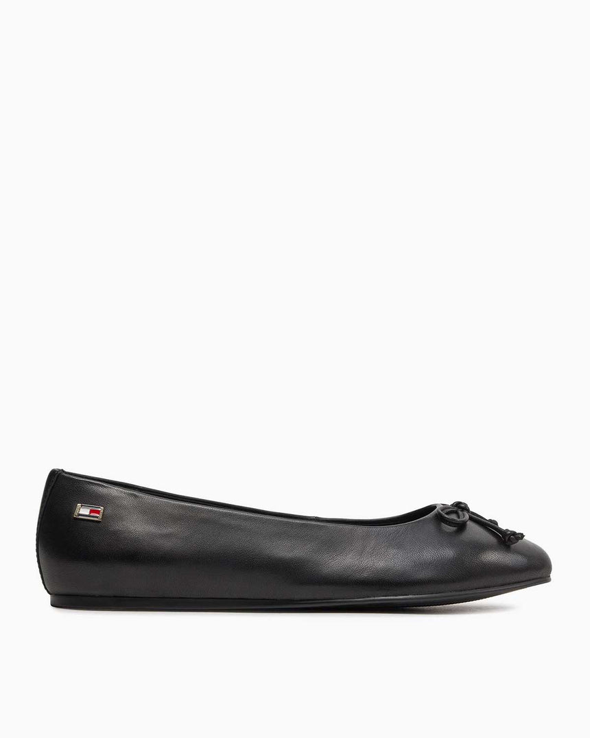 Tommy Hilfiger Essential Chic Ballerina Kurdele Detaylı Günlük Ayakkabı Black