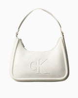 Calvin Klein Kalın Monogramlı Kadın Küçük Omuz Çantası Lily White