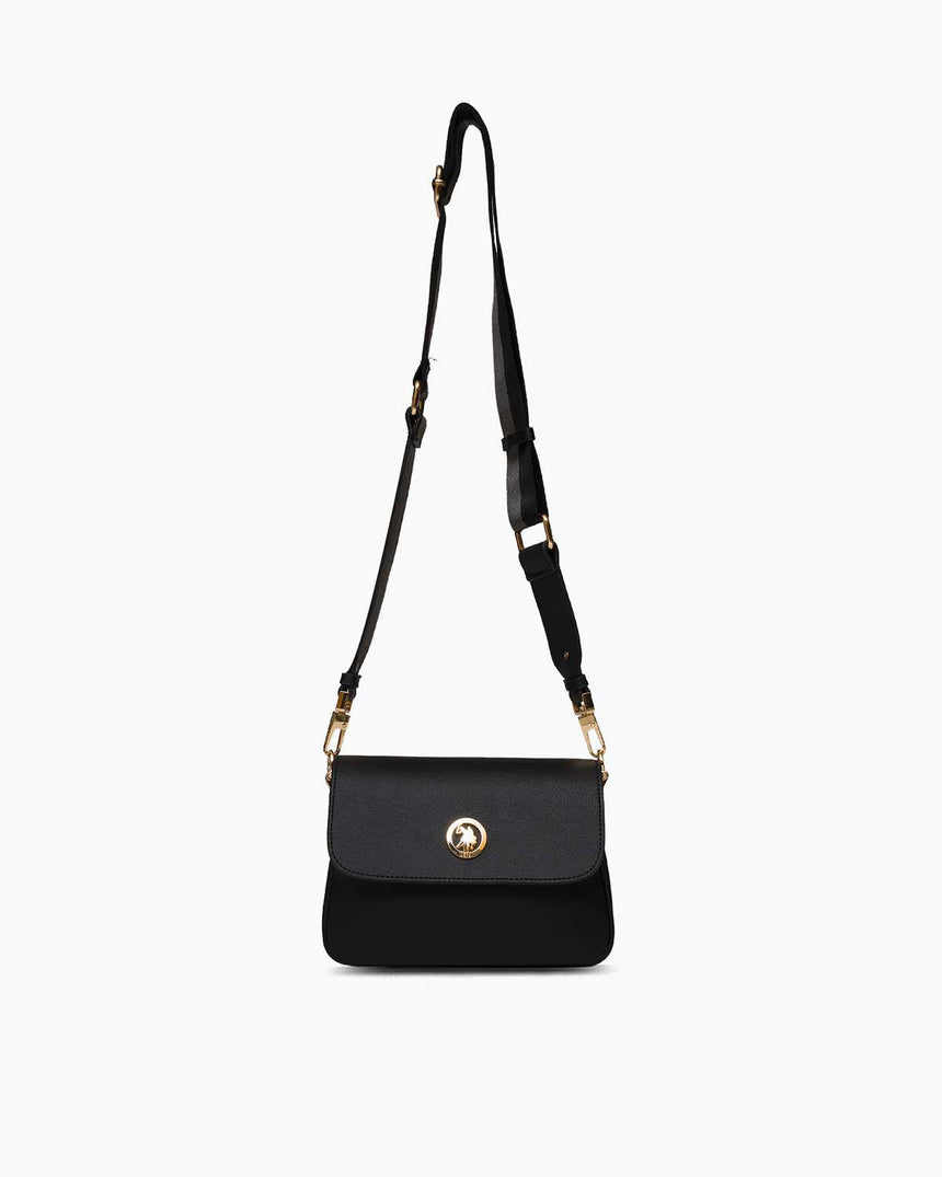 Us Polo Assn Mıknatıs Kapaklı Çapraz Askılı Çanta Siyah