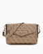 Guess Eco Brenton Flap Logolu Omuz Çantası Latte Logo